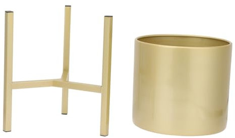ANDRESLAD Elegante Portavasi in Oro 1 Set Vaso Per Fiori in Ferro Design Unico Per Soggiorno Balcone Ufficio Moderno Ed Elegante.