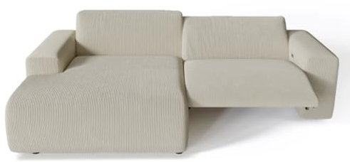 SIA Home Rozen Elektrisches Relaxsofa, Ecksofa, links, Cordsamt (2)