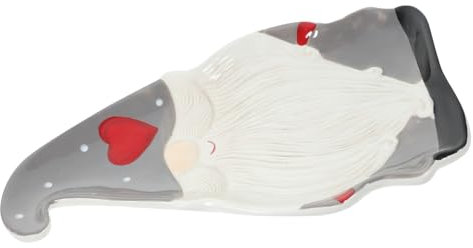 POPETPOP Assiette en Céramique Père Noël 25 Cm Blanche Résistante Haute Température pour Vaisselle De Fête De Noël Décoration Maison Hôtel