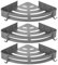 Suimlmta 3 Tier Corner Shower Caddy, Adhesive Shower Shelf with Hooks, Wall Mounted Bathroom Shelves Storage Organizer Rack, Grey