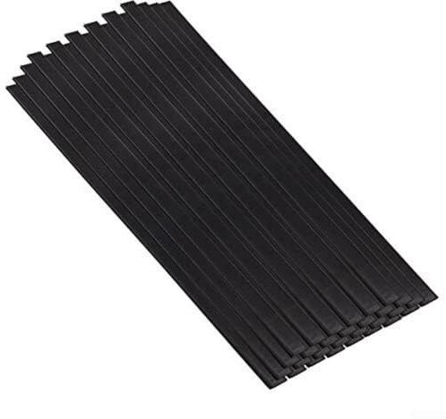 Honseadek Kit de repuesto de tiras de revestimiento de piscina sobre el suelo, sistema de bloqueo de cubierta de borde de piscina, material de polietileno, 24 pulgadas de longitud, negro, 38 piezas