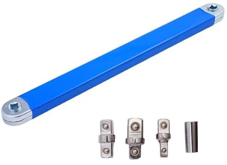 SynapSYA Offset Extension Wrench Offset Extension Wrench Professional 3/8'' to 1/2'' 3/8'' 1/4'' Square Drive Adapter 15inch(Blue)