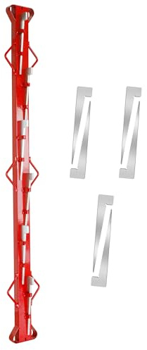 5ft Woven Wire Fence Stretcher Bar with 6 Wedges, Wire Stretcher Fence Suitable for Fixing Fences on Farms, Pastures, Garden Barriers (Red)