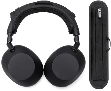 Voarmaks Funda de cojín para diadema compatible con auriculares Sony WH-1000XM6, WH-1000XM5, WH-1000XM4, WH-1000XM3, WH-1000XM2, MDR-1000X, cojín de 6 mm de grosor, deslizador de cremallera sin