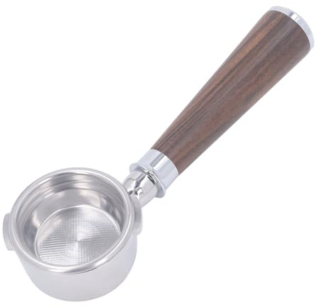 AKLOSIPY Bodenloser 58-mm-Siebträger mit Buchenholzgriff für die -Kaffeemaschine – Langlebig, Ergonomisch und für -Liebhaber (Geben Sie einen schwarzen Säurezweig ein)