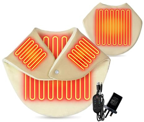 Neck and Shoulder Heating Pad, Electric Neck Warmer with 3 Heat Levels | Constant Temperature & 3 Timer Functions, Shoulder Heat Wrap for Muscle, Neck, and Shoulder Warmth