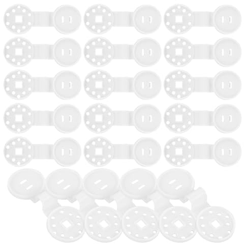 VINTORKY 80 Pinces de Fixation Rondes en Plastique Blanc, Petites, pour Toiles D'ombrage, Lot de 80 Pièces – Clips Résistants, Faciles à Installer, Adaptés Jardin et Pergola