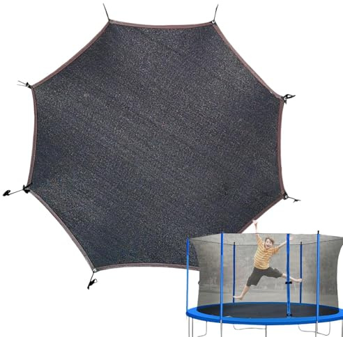 Trampolin Sonnenschutz Abdeckung, Atmungsaktives Sonnendach für Kinder, Passend für Rundtrampoline UV Schutz, Einfache Montage Garten