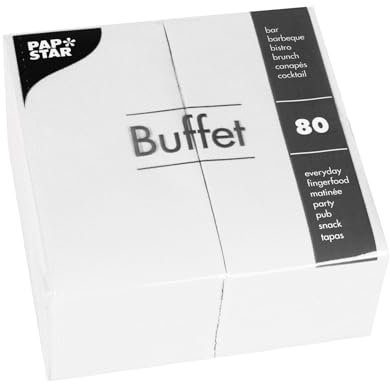 80 Servietten, 2-lagig 1/8-Falz 33 cm x 33 cm weiss