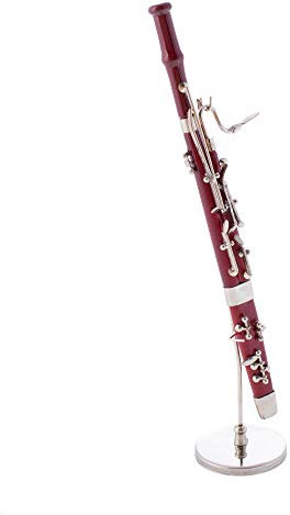 Broadway Gift Fagott Musikinstrument Miniatur-Nachbildung auf Ständer mit Etui, Größe 17,8 cm