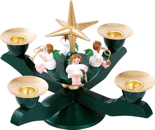 Adventsleuchter klein, grün, Erzgebirge Richard Glässer Seiffen, 00485 | Material Holz