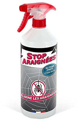 Stop araignées - Pulvérisateur 1 Litre fabriqué en France - Répulsif Anti araignée Efficace en Toute Saison