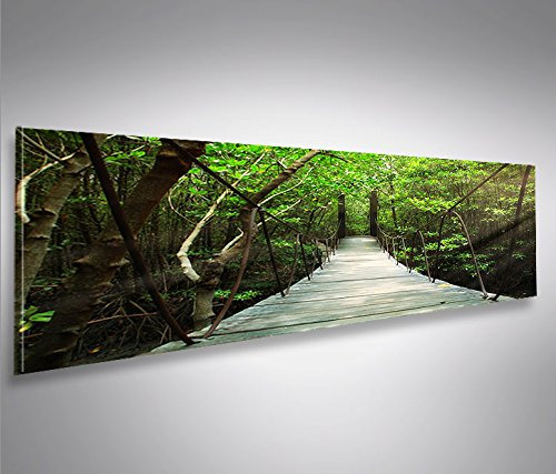 islandburner Bild Bilder auf Leinwand Urwald Panorama XXL Poster Leinwandbild Wandbild Dekoartikel Wohnzimmer Marke