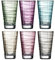 Leonardo 047285 Vario gobelets Lot de 6 Grandes Couleurs Assorties Verre Multicolore 7.5 x 7.5 x 12.6 cm 6 unités