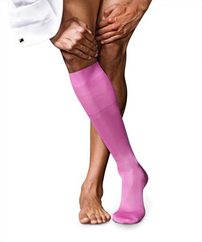 FALKE Herren Kniestrümpfe No. 9, Pure Fil d´Écosse Baumwolle, 1 Paar, Rosa (Peony 8042), 39-40