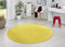 Hanse Home Teppich Fancy Rund – Wohnzimmerteppich einfarbig Modern Velours Teppich für Esszimmer, Wohnzimmer, Kinderzimmer, Flur, Schlafzimmer, Küche – Gelb, Ø200cm