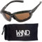 WYND Motorrad-Sonnenbrille mit Blocker, polarisiert, Schwarz (Black | Polarized Amber), Medium