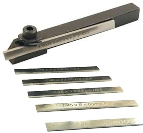 Mini separatore taglierino con 6 lame HSS per mini torni, gambo da 8 mm