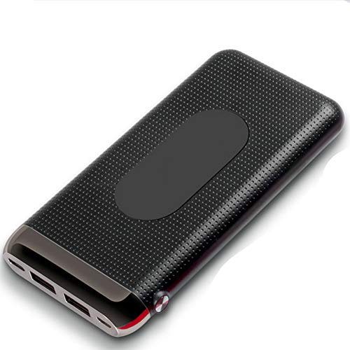 MYYING ELE Qi Wireless Power Bank Portable Charger 10000mAh, Battery Pack Fast Charge External Battery Pack Compatible with Qi Wireless Charging Device or Dual USB Output Devices, black