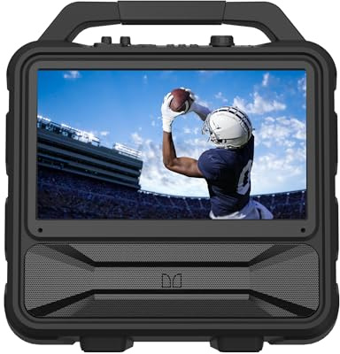 Monster Vision 2 | Portable Entertainment System with 15.6 1080p Display & 60W Speakers | up to 25 Hours of Playtime | Dual HDMI Ports | Includes USB-C to HDMI Cable | ATSC Tuner for Portable TV use
