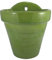 Maceta Colgante Maceta Colgar Pared Barro Esmalte Exterior (18 cms, Verde Claro)