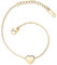 LENIRA® Herz Armband filigranes Armbändchen für Damen aus Edelstahl mit Gold und Roségold überzogen Armkettchen verstellbar 15-20 cm (Gold)