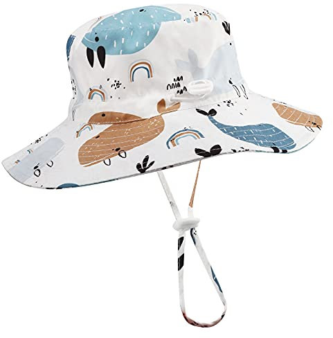 DRESHOW Bobs Bébé Filles Enfant Chapeau de Soleil Unisexe en Pliable Protection Anti-UV Solaire Plage Chapeaux de Soleil Bébé Fille UPF 50+