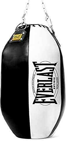 Everlast Unsiex Erwachsene Sport Boxen Punching Ball 1910 Torpedo Bag, Schwarz/Weiß, 70 LBS