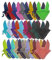 Pferdeohren Fliegenschleier, gehäkelt, mit Paspelierung, 30 Farben, COB, Blau