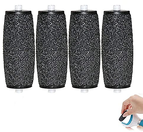 4 Pièces Velvet Smooth Pedi Remplacement Rouleaux Têtes Recharges, 3 Types de Rugosité, pour Velvet Smooth Râpe Wet & Dry