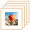ATOBART 12x12 OAK Massives Holz Bilderrahmen,Fotorahmen mehrere Farben wählbar Frame für Foto oder Bilder,30x30 cm,4 Stück Eiche Rahmen