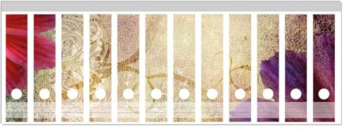 Wallario Ordnerrücken Sticker Harmonien in pink - Rückenschilder für 12 breite Ordner, Klebeetiketten