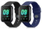 kwmobile 2X Sportarmband kompatibel mit Oppo Watch 1 (46mm) Armband - Fitnesstracker Band Set aus TPU Silikon