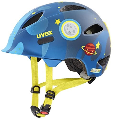 uvex oyo style, casco da ciclismo leggero per bambini, regolazione individuale delle dimensioni, ampliabile con luce a LED, 45-50 cm, Spazio profondo opaco