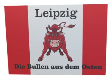 U24 Aufkleber Leipzig Die Bullen aus dem Osten Flagge Fahne 30 x 20 cm Autoaufkleber Sticker