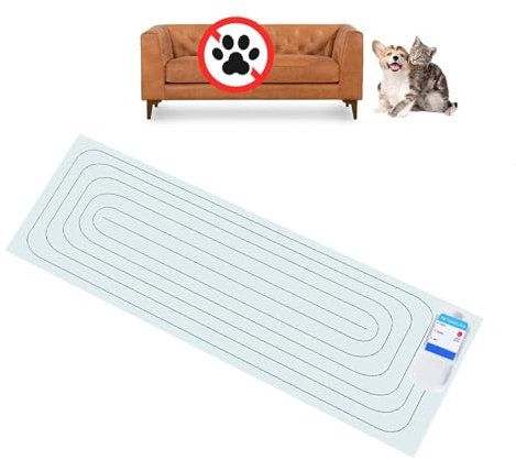 PAPARELA Scat Shock Mat for Dogs and Cats Indoor, Pet Shock Mats for Training Pets, Electric Repellent Mat Keeps Dogs and Cats Off Counter, Couch and Sofa, 3 Training Modes (One Piece 60x 12)