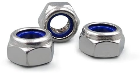 Linksgewinde DIN985 Selbstsichernde Mutter M4 M5 M6 M8 M10 M12 M14 M16 Edelstahl A2 SUS 304 Sicherungsmutter-M6x1,0 (40 Stück)