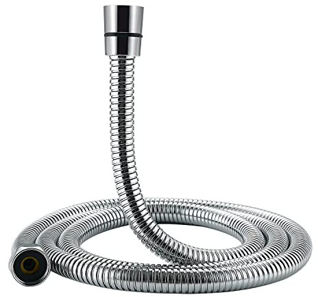 YUANNY Edelstahl Duschschlauch 1,5m Edelstahlschlauch mit Doppeltem Verdrehschutz und Anti-Knickschutz, Schlauch für Duschkopf Flexibel Brauseschlauch Messinganschlüssen, INOX 304 Metallschlauch