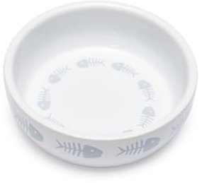 Karlie Fressnapf Cats - Katzennäpfe - Keramik - Weiß - 220 ml - 12x12x3,5 cm