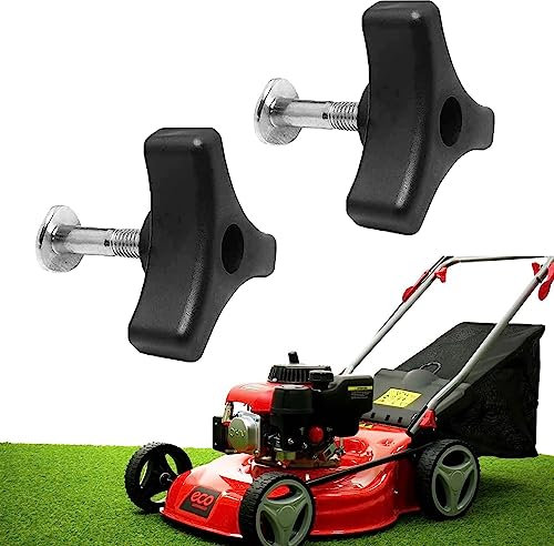 2 Pcs Universal Lawnmowers Handle Wing Nut And Bolt, triangle Knob Handle Nut Screw Bolt, Wing Nut And Triple Angle Mower Handle Bolt Lawn Mower Handle for Lawn Mower Parts Machine