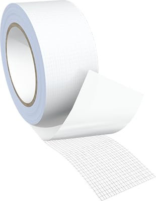 Siloklebeband Panzerband Gewebeband Farbe weiß Agrar Gewächshaus verkleben von Agrarfolien Siloballen Gemüsetunnel Spezialklebeband 100% Wasserfest UV Beständig 60 mm 25 m 1 Rolle