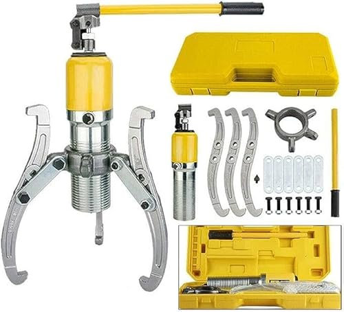 ALSUP Hydraulische Zahnradabziehvorrichtung Radlagerabziehvorrichtung 3 Backen 3 in 1 Pumpe Ölrohr Ziehmaschine Garagenwerkzeug für Zahnräder Riemenscheiben Lager,10