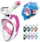 HINATAA Maschera Subacquea,Doppia Palla Galleggiante Maschera Snorkeling,180° Anti-Nebbia Leak Proof Maschera Facciale Integrale Snorkeling,Fotocamere Compatibili Bambini,Adulti (Rosa, S/M)