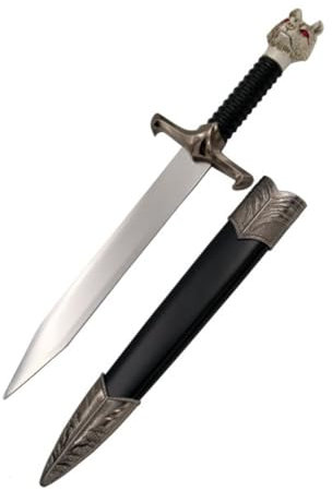 G8DS® GOT Brieföffner Schattenwolf Jon Snow - Schwarze Mauer - Dekodolch - Fantasy - Eiserne Thron - Bürobedarf - Cosplay - Sammler