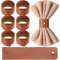Serviettenringe – 8-teiliges Serviettenring-Set, Weihnachts-Serviettenringe, rustikale Retro-Serviettenringe, Vintage-Leder-Serviettenringe, Hochzeit, Valentinstag, festliche Geburtstagsparty,