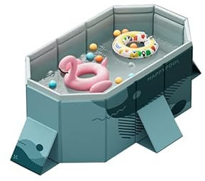 SKILBEAIA Piscine hors sol pliable Grande piscine rectangulaire (1,6 m)