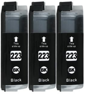 3 XL Druckerpatronen kompatibel zu LC-223 BK Schwarz für Brother MFC-J480DW MFC-J680DW MFC-J880DW MFC-J4420DW MFC-J4620DW MFC-J5320DW MFC-J5625DW MFC-J5720DW DCP-J562DW DCP-J4120DW