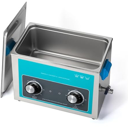 NGARY Limpiador Ultrasónico, Limpiador Ultrasónico Industrial De 6 L, 40 KHz con Temporizador Y Calentador Digital, para Dentaduras Postizas, Monedas, Piezas Metálicas Pequeñas, Registros