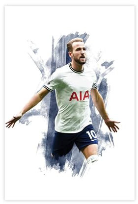 Harry Kane – Fußball-Poster, Leinwand-Poster, Schlafzimmer-Dekor, Sportlandschaft, Büro, Raumdekoration, Geschenk, ungerahmt, 20 x 30 cm