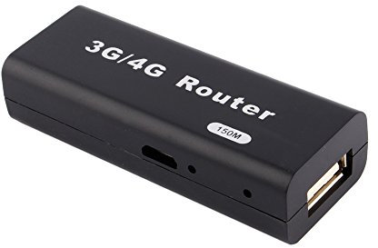 KIMISS Tragbarer 3G-WLAN-Hotspot, 150 Mbit/s RJ45-USB-WLAN-Router, Kompatibel mit HSDPA/HSUPA/HSPA+, CDMA EVDO Rev A/B, IEEE.802b/g/n-Standards, für